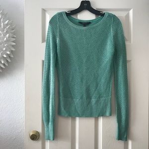 BCBGMaxazria open knit long sleeve sweater